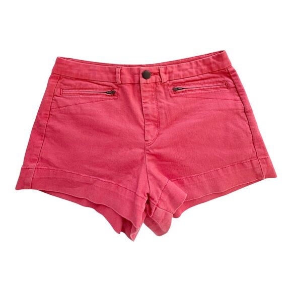 French Connection Pants - French Connection Melon Pink Denim Shorts ✨ Zipper Pockets sz 6